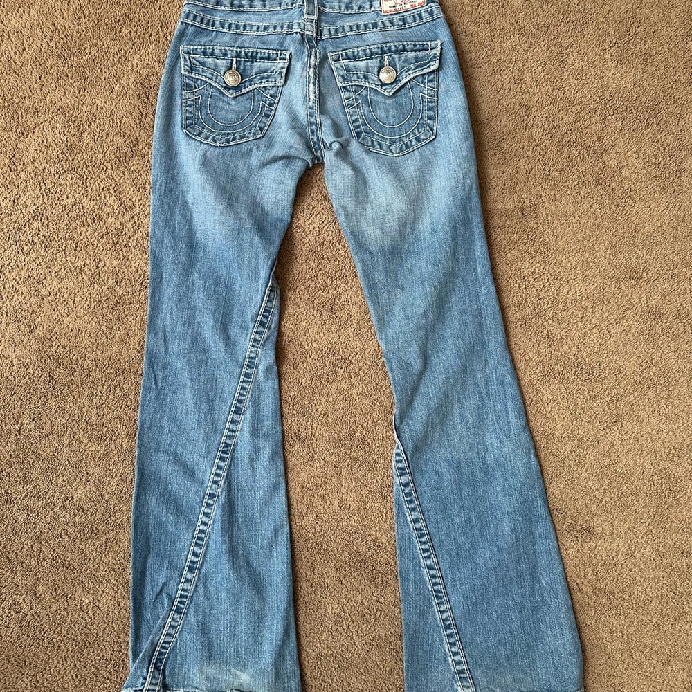 True Religion Light Blue Flare Jeans